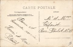 Vintage Postcard Fantasy Flowers Year 1908 Child old woman