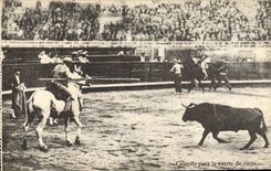 Postal Corrida Corrida de toros Citando pra el suerte de varas