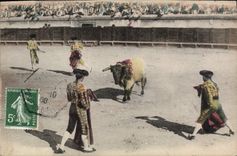 CPA Corrida Course de taureaux 