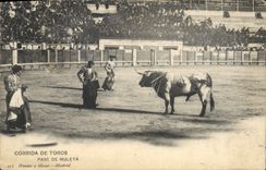 CPA Corrida Course de taureaux Pase de muleta 