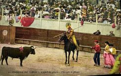 Postal Corrida Corrida de toros Llamada de clavija Citando a picar