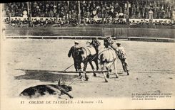 CPA Corrida Course de taureaux L'arrastre 