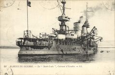 CPA Bateau de Guerre Le Saint Louis Cuirasse d'escadre