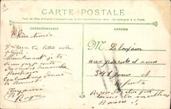 CPA Bateau de Guerre Tourville Vaisseau Ecole des canonniers 