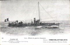 CPA Bateau de Guerre Torpilleur 38 Chocolat Klaus 
