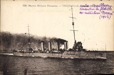 Vintage Postcard Warship Thionville