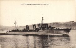 CPA Bateau de Guerre Contre torpilleur Tigre 