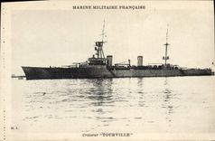 CPA Bateau de Guerre Croiseur Tourville 