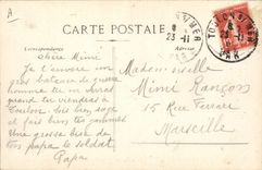 Vintage Postcard Warship Vergniaud Dreadnought of squadron