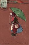 CPA Fantaisie Enfants Parapluie 