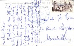 Modern Postcard the naturalist Henri Fabre in observation