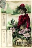 Vintage Postcard Fantasy Flowers Spring 1907