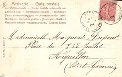 CPA Fantaisie Fleurs Annee 1904