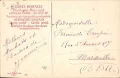 CPA Fantaisie Fleurs Annee 1906