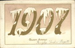 Vintage Postcard Fantaisie Year 1907 Snows