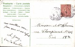 CPA Fantaisie Fleurs Annee 1906 Fer a cheval