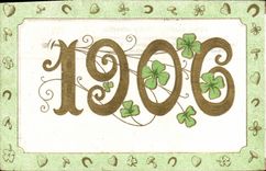 CPA Fantaisie Fleurs Annee 1906 Trefles