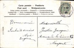 CPA Fantaisie Fleurs Annee 1906 Trefles