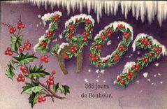 CPA Fantaisie Fleurs Annee 1907 Fer a cheval