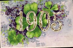 CPA Fantaisie Fleurs Annee 1905 Trefles