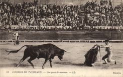 Postal Corrida Corrida de toros un paso de abrigo