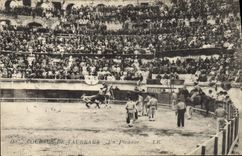 CPA Corrida Course de taureaux un picador 