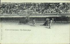 CPA Corrida Course de taureaux Une bonne pique 