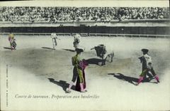 CPA Corrida Course de taureaux Preparation aux banderilles 