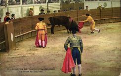 CPA Corrida Course de taureaux La estocada La mort du taureau 