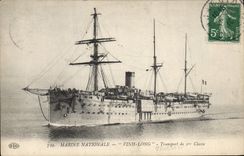 CPA Bateau de Guerre Vinh long Transport de 1ere classe 