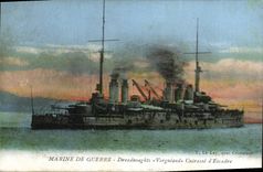 CPA Bateau de Guerre Dreadnoughts Vergniaud Cuirasse d'escadre 