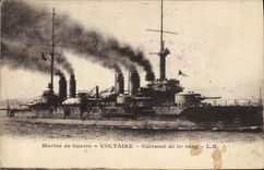 Vintage Postcard Warship Voltaire Armours 1st rank