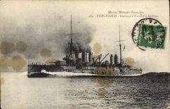 CPA Bateau de Guerre Vergniaud Cuirasse d'escadre a turbines 