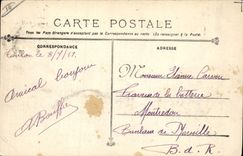 Vintage Postcard Warship Vergniaud Cuirasse squadron has turbines