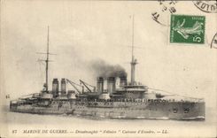 CPA Bateau de Guerre Dreadnoughts Voltaire Cuirasse d'escadre 