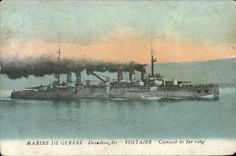 Vintage Postcard Warship Dreadnoughts Voltaire Armours 1st rank