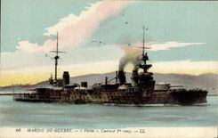 CPA Bateau de Guerre Verite Cuirasse 1er rang 