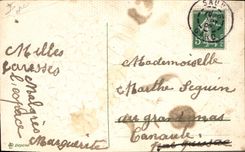 Vintage Postcard Fantasy Hand Flowers