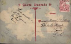 CPA Fantaisie Main Fleurs 