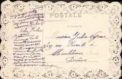 Vintage Postcard Fantasy Brodee Hand Flowers Butterfly