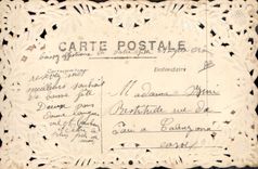 CPA Fantaisie Brodee Main Fleurs 