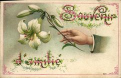 CPA Fantaisie Main Fleurs 