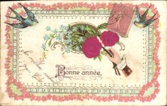 CPA Fantaisie Main Fleurs 