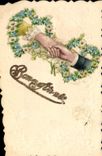 CPA Fantaisie Main Fleurs 