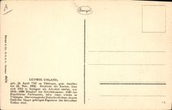 Vintage Postcard Ludwig Uhland
