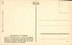 Vintage Postcard Carl Maria von Weber
