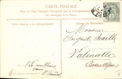 CPA Fantaisie Fleurs Annee 1906 