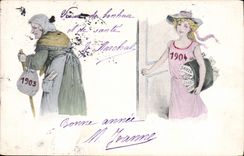CPA Fantaisie Femme Annee 1903 1904 