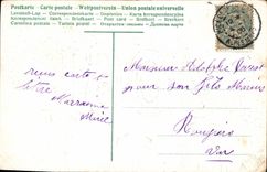 CPA Fantaisie Fleurs Annee 1906 