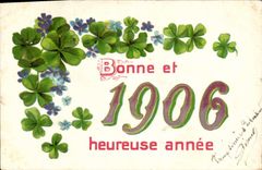 CPA Fantaisie Fleurs Annee 1906 Trefles 